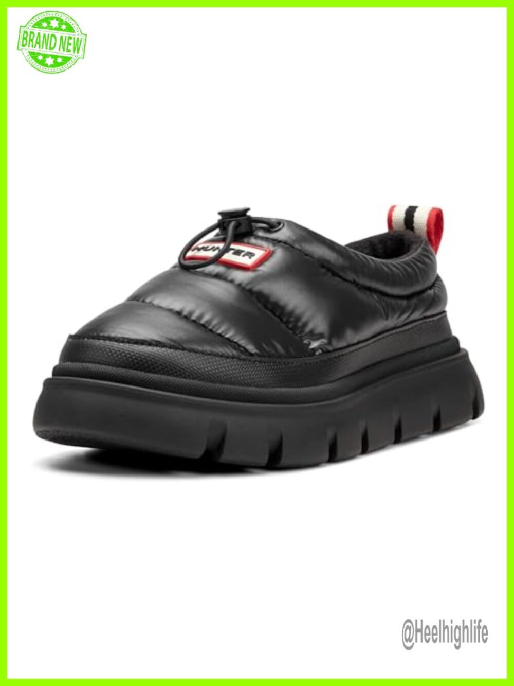 Water Resistant Mule Clog with Bungee Closure Cushioned Comfort